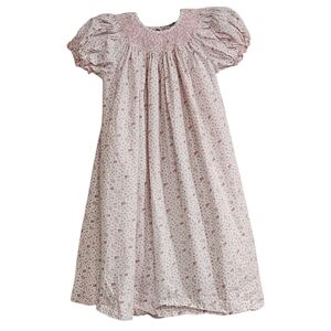 Smockingbird Toddler Girl Dress Size 4T Smocked Pink Floral Print Easter Spring